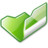 文件夹中的绿色开放 Folder green open
